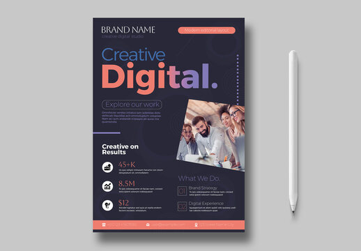 Creative Digital Agency Corporate Flyer Template