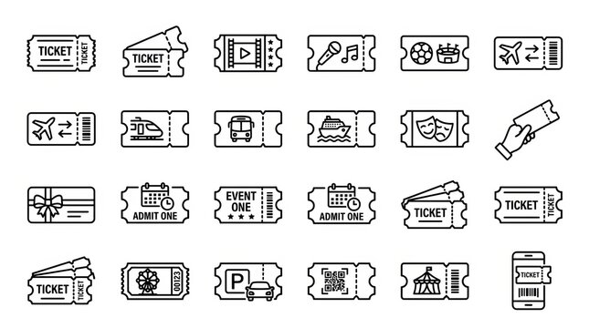 Minimalist Ticket and Voucher Designs for Various Uses.