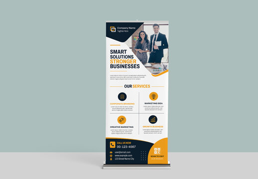 Roll Up Banner Design Template Layout