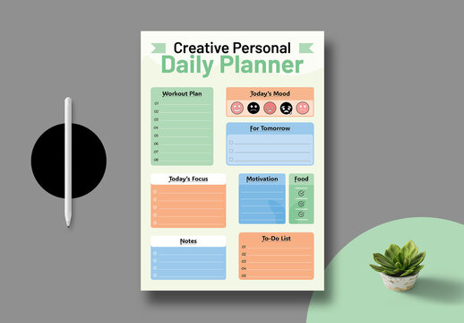 Smart Goal Daily Planner Design Template Layout