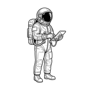Scientist in positive pressure suit for hazardous environment research in science blog and website