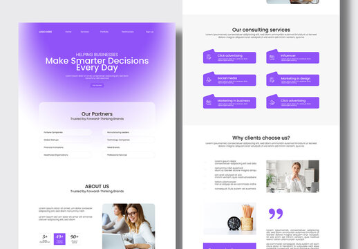 Business Landing Page Design