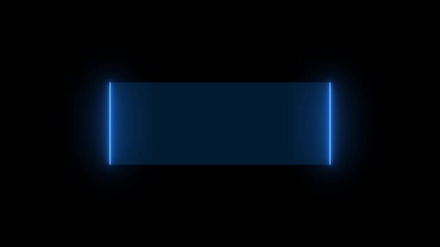 HUD Square Frames ,HUD GUI futuristic element Sci- concept design.neon rectangle border on black background. Neon rectangle border abstract bright.4k animation video