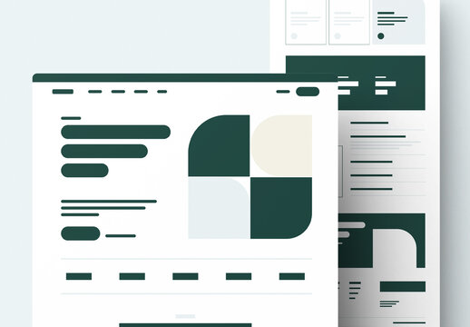 Modern Minimal Website Landing Page Wireframe Template