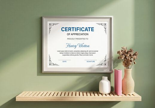Professional Certificate Showcase Mockup