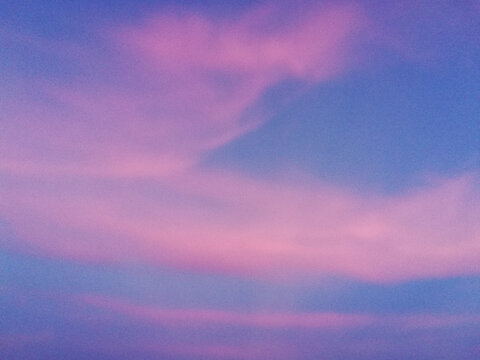 Dreamy Pink and Blue Cloudscape at Twilight