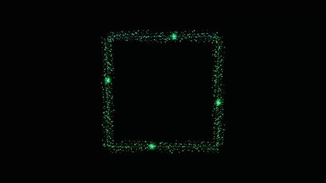Glowing Particle Border Frame - 4K Animated Overlay