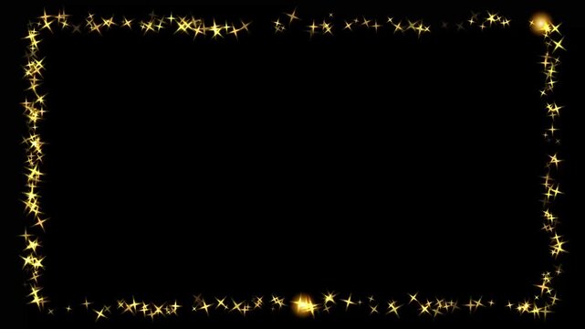 Glowing Star Border Frame - 4K Animated Overlay