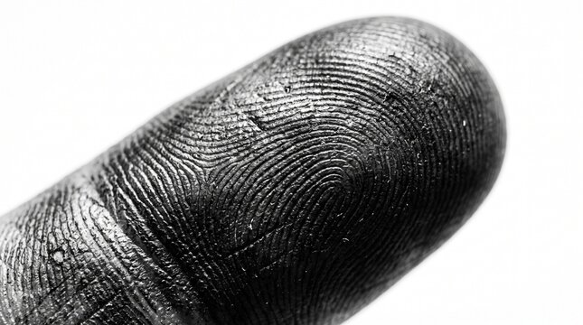 Fingerprint Detail on Human Fingertip
