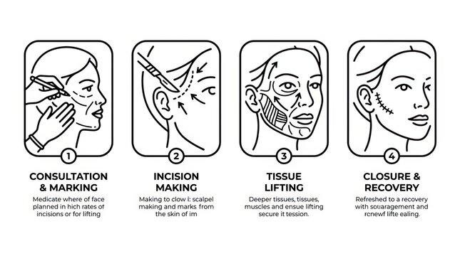 Minimalist black and white illustrations of weightlifting and fitness concepts.
