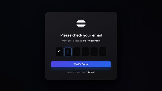 User entering verification code on digital screen to access account security confirmation
