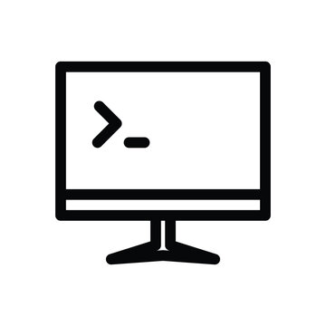 terminal console outline icon vector design good for web or mobile app