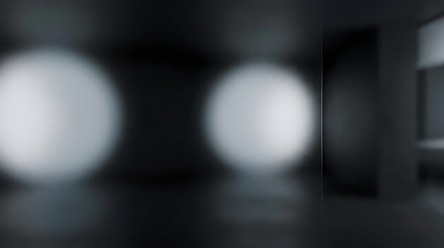 Abstract background featuring soft glowing white circular light orbs floating in a dark moody atmosphere creating a mysterious and modern artistic visual