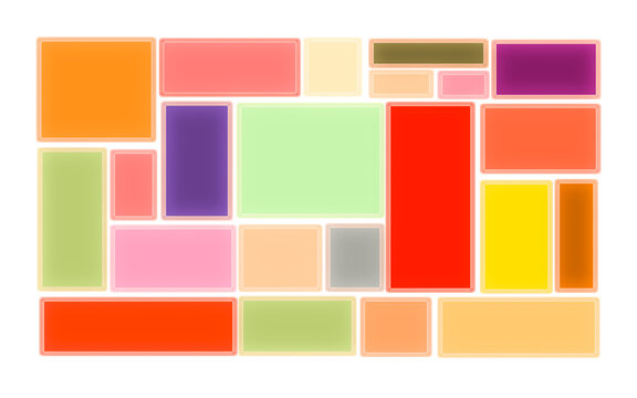 Multiple squares and rectangles in in different colors and sizes. Background use.
