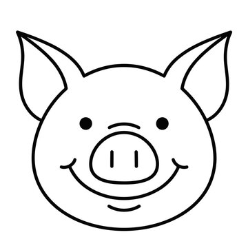 Pig face illustration