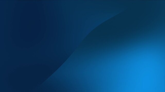 Dark blue gradient curved line motion background loop &ndash; elegant geometric shape shift with sophisticated lighting, immersive tech video for corporate presentation and professional creative production