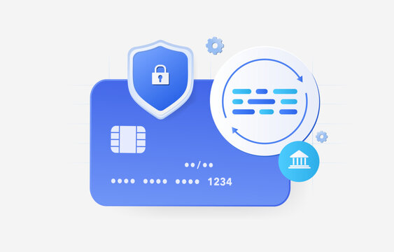 Card tokenization for secure payments, digital wallets and e-commerce checkout. Protected credentials reduce card data exposure across online transactions vector illustration.