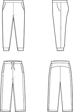 Black and white of pants and shorts patterns black pants white pants