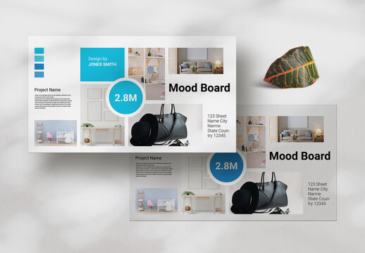Clean White Mood Board Template