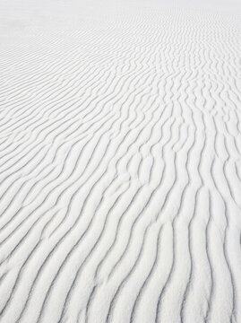 Abstract White Sand Dune Ripples Texture Background, Minimalist Desert Landscape Pattern for Commercial Use