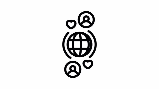 global minimalist stroke animation