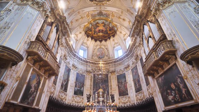 Sant'Alessandro basilic architecture abside and altar, Bergamo, Lombardy, Italy