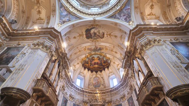 Sant'Alessandro basilic architecture abside and altar, Bergamo, Lombardy, Italy