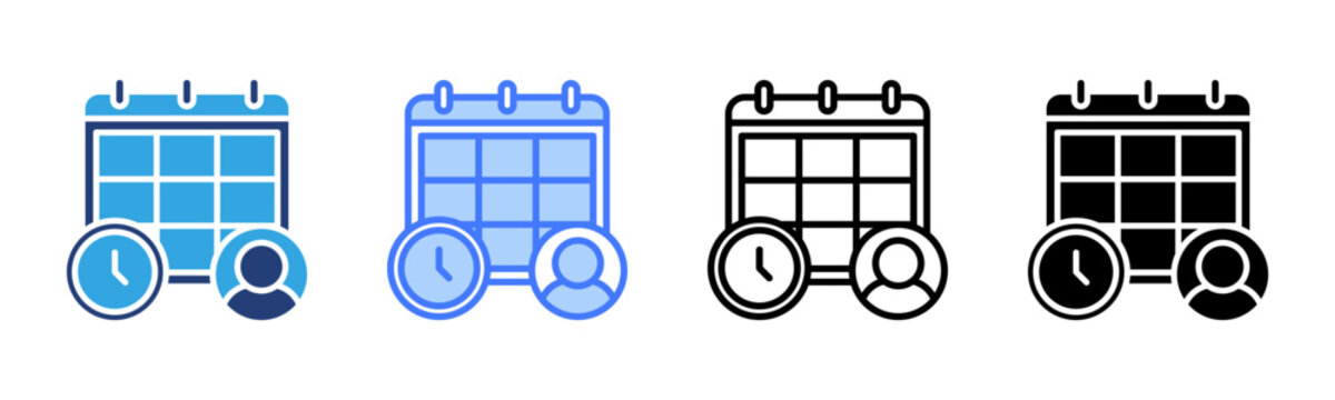 Workforce Planning icon set multiple style collection