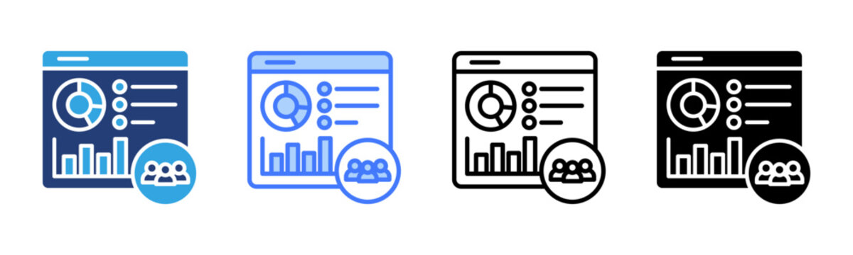 Hr Dashboard icon set multiple style collection