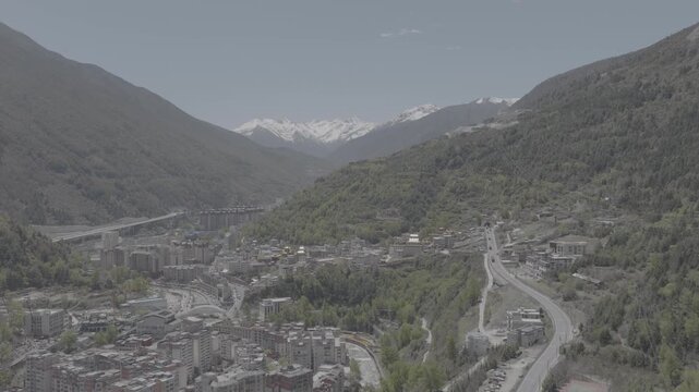 Aerial Drone View of Kangding City Sichuan - Tibetan Highland Cityscape D-Log 4K