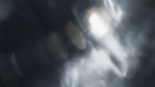 Abstract Dark Black Background with Soft Blue Light Leak, Fine Grain Noise Texture, Cinematic Film Overlay, Modern Minimal Wallpaper for Creative Graphic and Digital Design