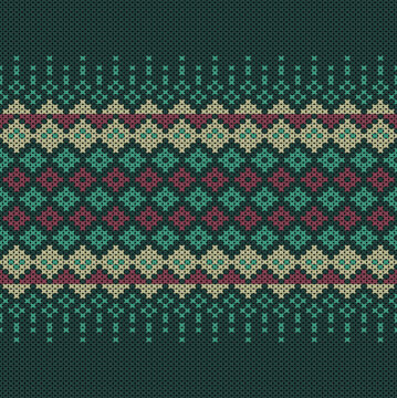 Cotton Argyle Knit Vector concept: Cozy geometric knit texture seamless pattern, soft rhombus pattern. Design for: fabric, rug, fashion, decor. I drew this by myself, it&rsquo;s not AI generated
