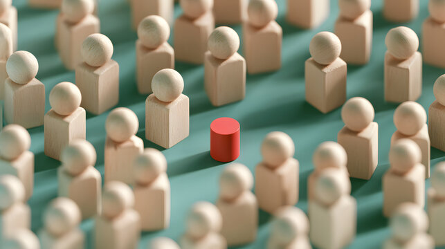 An abstract model for HR management, emphasizing talent acquisition and workforce diversity in hiring