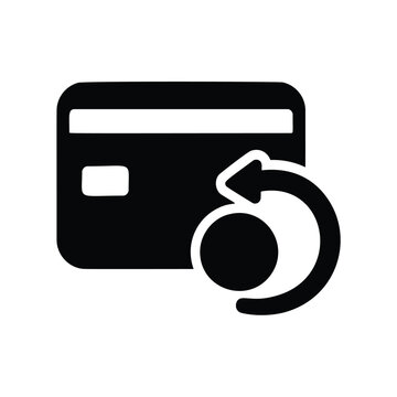 Credit Card Refund Icon Symbol.