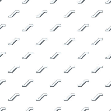 Escalator icon creating a repetitive geometric transport diagram