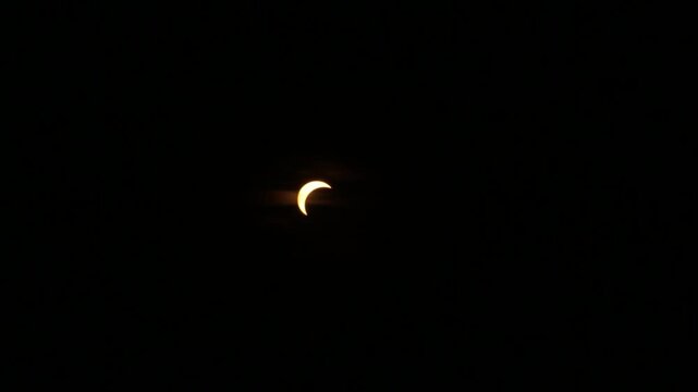 Partial Solar Eclipse Filmed in Munich, Germany, on August 12, 2026. Video Accelerated 2x