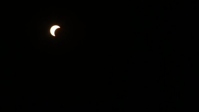 Partial Solar Eclipse Filmed in Munich, Germany, on August 12, 2026. Video Accelerated 10x