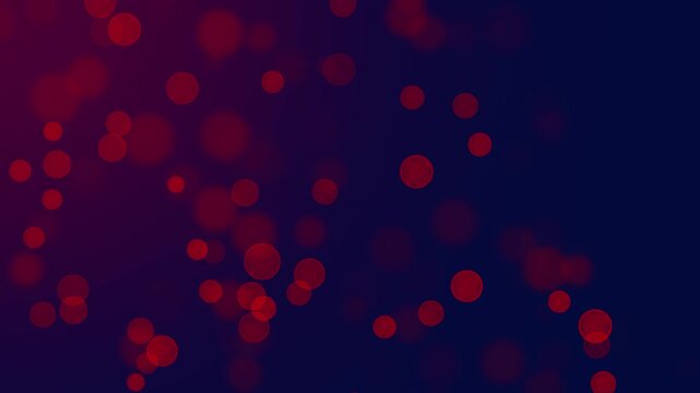 Red Bokeh Lights on Dark Blue animation,Blurred Sparkling Circle Pattern Christmas Holiday and New Year Celebration Videos Streams Social media Motion Background