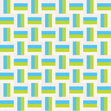 Lime Blue Geometric Block Texture