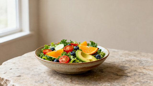 Fresh Vegetable and Fruit Salad