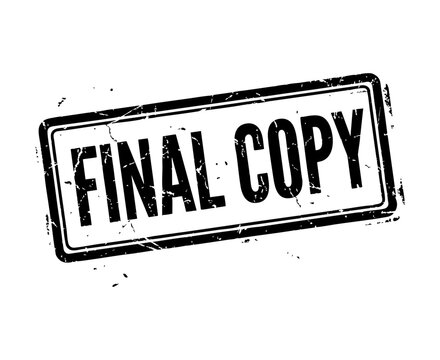 Final Copy Badge Seal Stamp Vector Icon, Round Grunge Rubber Stamp Label for Completed Document and Approved Version, Green Distressed Business Sign