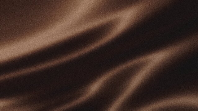 Luxurious brown satin fabric waves with soft drapes and smooth surface texture material background glamorous highlight graceful backdrop abstract metallic interior artistic composition