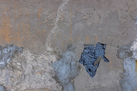 Damaged Concrete Wall Texture with Peeling Plaster