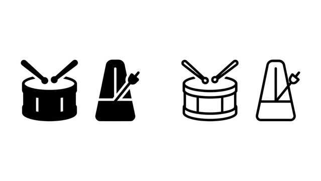 Drum and Metronome Icons