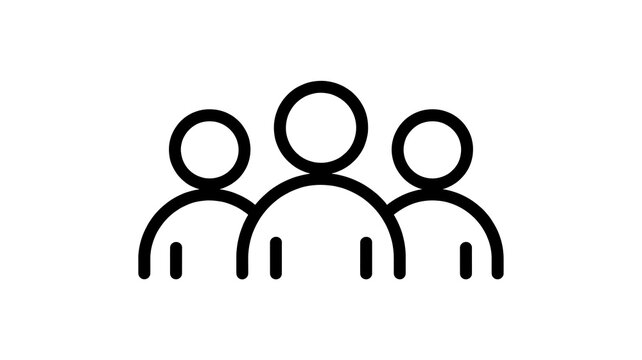 Three people group icon symbol