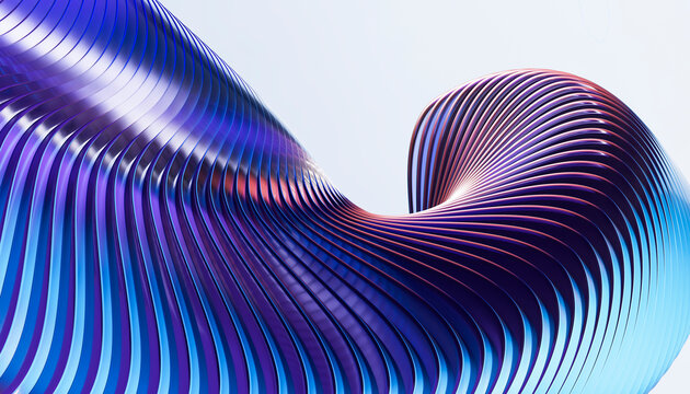 3D Sculptural Ribbon Wave