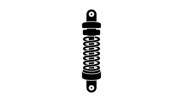 Black shock absorber icon for vehicle parts