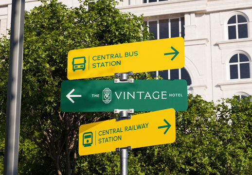 Wayfinding Sign Mockup