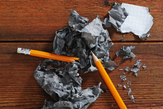 Broken Pencil and Burnt Paper