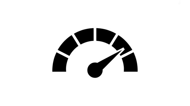 Black speed indicator gauge icon symbol